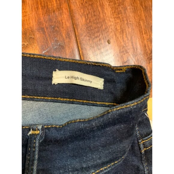 Frame Dark Wash Le High Skinny Blue Denim Jeans, Size 26 - Picture 6 of 8